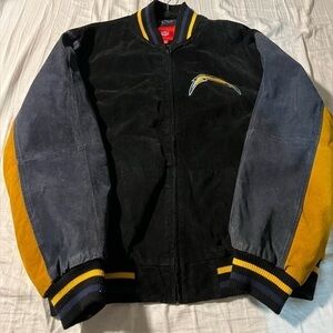 San Diego Chargers Vintage suede leather bomber jacket size 1xl